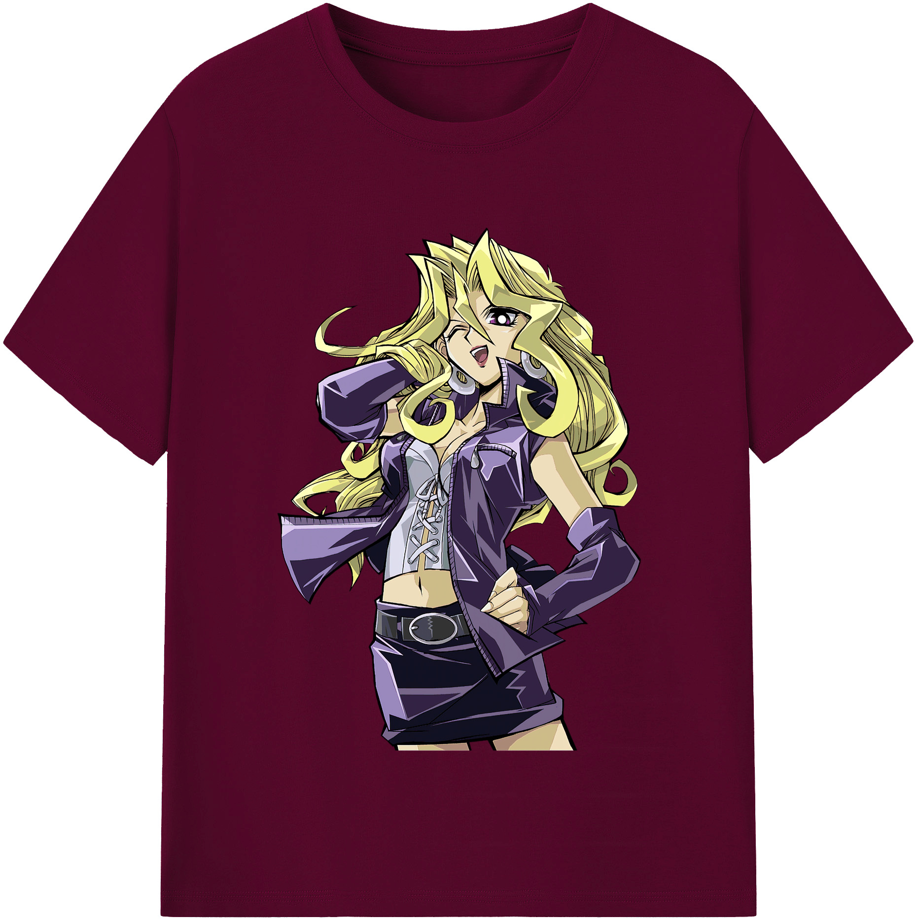 （画像用） 遊☆戯☆王 Yu-Gi-Oh! レディースカジュアルプリントTシャツ（綿100％）